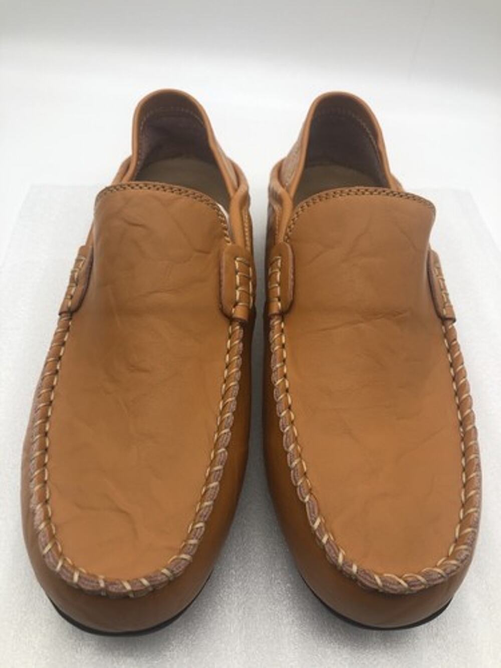 Go Tour Men's Leather Slip-on Loafers Driving Shoes Casual Size 8M Brown